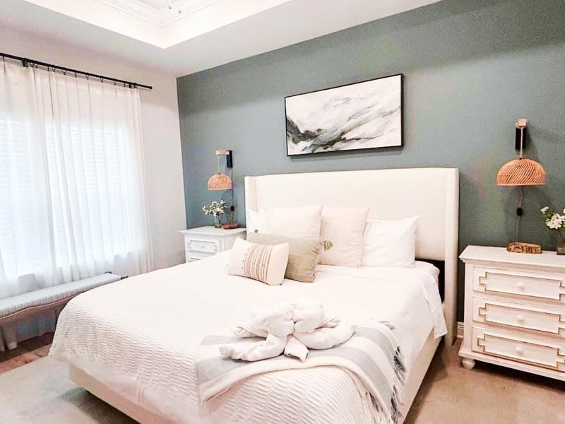Beautifully staged Airbnb bedroom